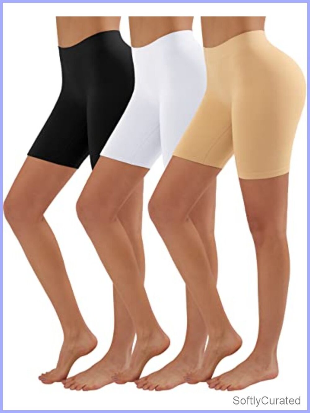 Seamless Slip Shorts Anti Chafing Under Dress Women Boyshorts 3 Pack